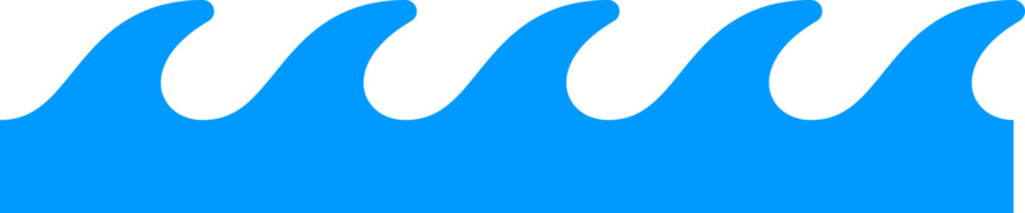 Waves vector design. Water wave icon. Wavy lines isolated.