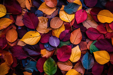 Colorful Autumn Leaves Fall Vibes created with GenAI