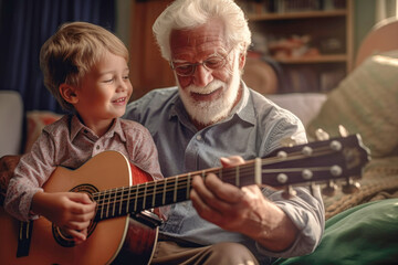 Learning to play the guitar