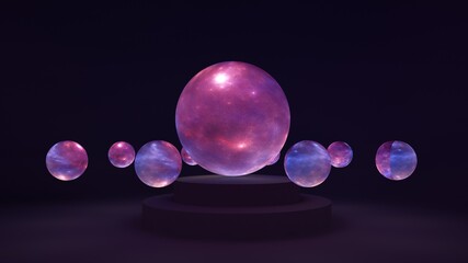 3d render planetary ball