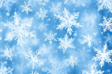 Fototapeta na wymiar snowflakes on blue background. Christmas background