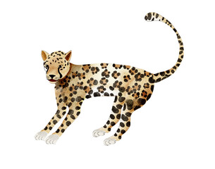Wild animal, Leopard  watercolor painting