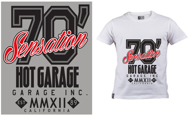 Obraz premium Hot Garage t shirt design concept, best t shirt design 