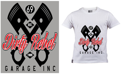 Dirty Rebel t shirt design concept, best t shirt design 