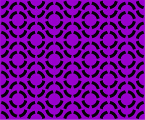 Seamless Geometric Round abstract circle pattern purple & black