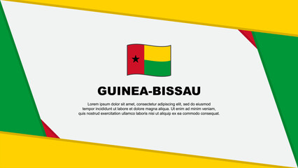 Guinea-Bissau Flag Abstract Background Design Template. Guinea-Bissau Independence Day Banner Cartoon Vector Illustration. Guinea-Bissau Independence Day