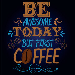 creative Coffee t-shirt design typography vector graphic. life begins after coffee. Shirt design, T-shirt Design vector, café, black, cup, drink, quote,