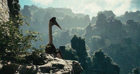 The pterodactyl prepares to hunt. © BY Movie