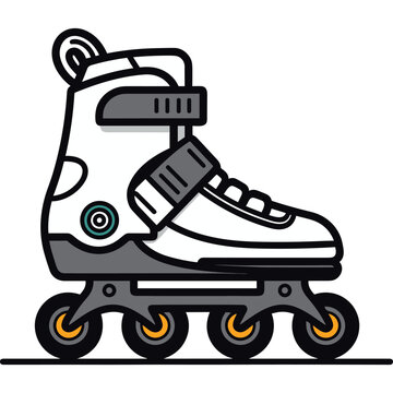 Roller skates rollerblades logo vector isolated