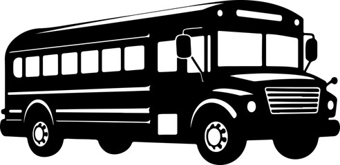 School bus silhouette illustration © abcvector