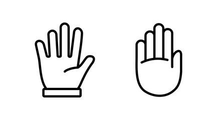Obraz premium Hand icon vector. hand symbols. palm