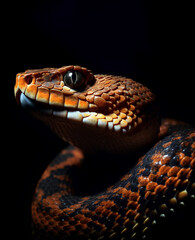 Obraz premium Snake profile portrait - Generative AI