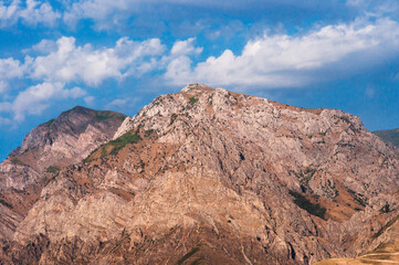 Fototapeta na wymiar Chimgan rocks in Uzbekistan. Mountains, travel, tourism