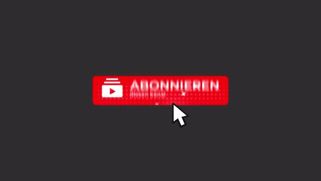 Abonnieren, Abonniert Glockenknopf auf transparentem Hintergrund Abo-Button