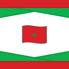 Morocco Flag Abstract Background Design Template. Morocco Independence Day Banner Social Media Post. Morocco Vector