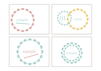 タイトルの花柄フレーム