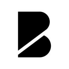 Black Bold Letter B Icon