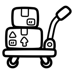 trolley line icon style