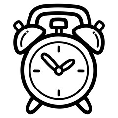 alarm clock line icon style