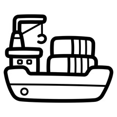 ship line icon style