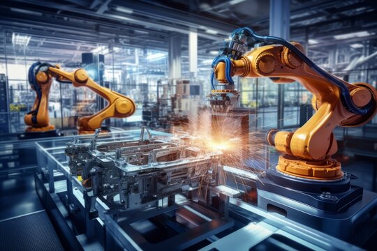 Industry machines. Beautiful illustration picture. Generative AI