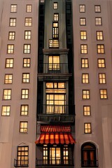 Obraz premium illustration digital painting of building apartment in city, generative AI
