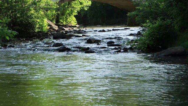 Kishacoquillas creek near Yeagertown flowing to the Juniata River in Lewistown, Mifflin County, Pa., USA.