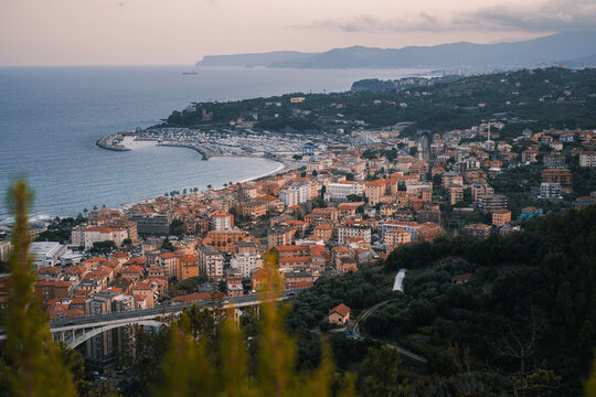 View of the sea city of Varazze 