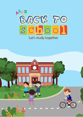 Obraz na płótnie Canvas Colorful Back to school Poster, Back to school post 