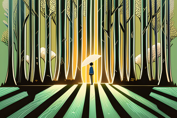 In the pleasant forest.
Generative AI