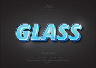 GLASS VECTOR TEXT STYLE EFFECT