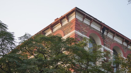 Fototapeta premium India Delhi New fort Red skyThe moody with sunset at Fort in Qila Lal 