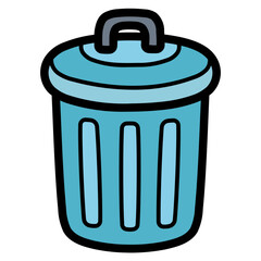 bin filled outline icon style