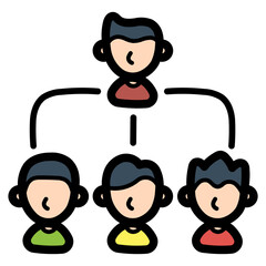 networking filled outline icon style