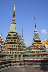 Fototapeta premium Bangkok, Thailand - 02.07.2019. Buddhist stupa in the Wat Pho Temple Complex.