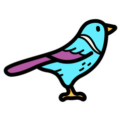 bird filled outline icon style