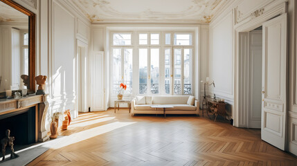 La pièce d'un appartement en France.