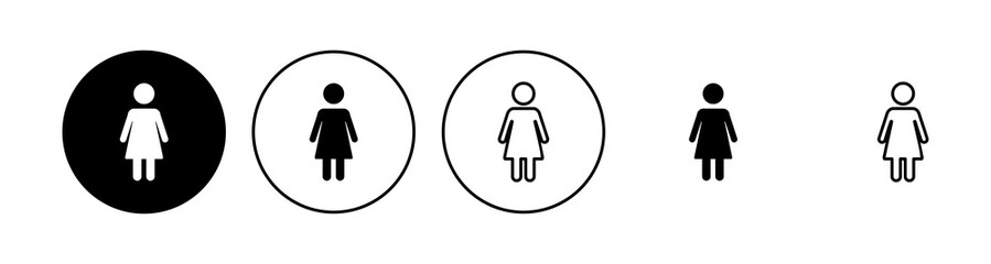 Female icon set. woman icon vector