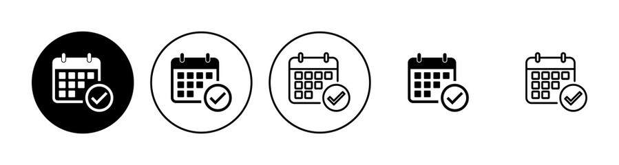 Calendar icon set. Calender symbol. calendar vector icon