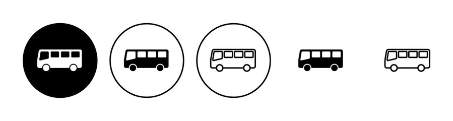 Bus icon set. bus vector icon