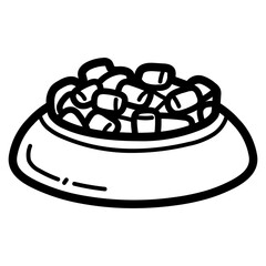 dog food line icon style