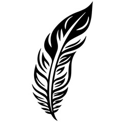 Fototapeta premium bird feather silhouette illustration 