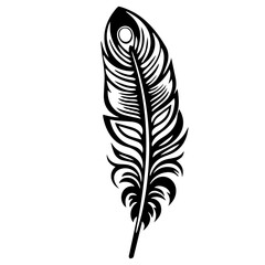 Obraz premium bird feather silhouette illustration 