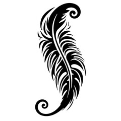 Obraz premium bird feather silhouette illustration 