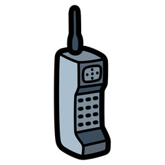 vintage Phone filled outline icon style