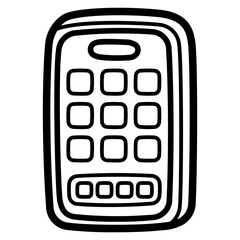 mobile application line icon style