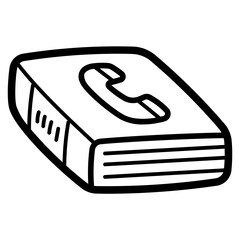 phonebook line icon style