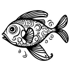 Fototapeta premium fish silhouette illustration 