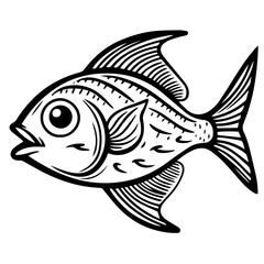 Fototapeta premium fish silhouette illustration 