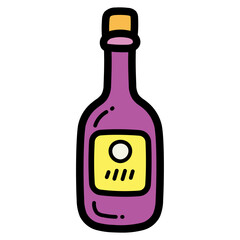 bottle filled outline icon style